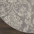 2' X 4' Gray Damask Power Loom Area Rug